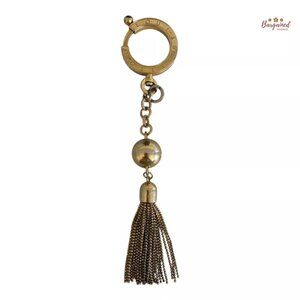 Authentic LOUIS VUITTON Goldtone Metal Swing Key Holder And Bag Charm